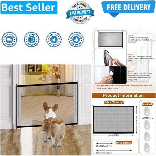 Dog gate retractable stair - dog, gate,retractable