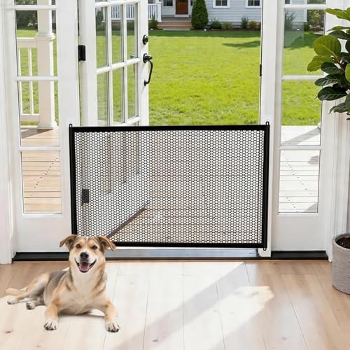 Retractable mesh stair gate - retractable,