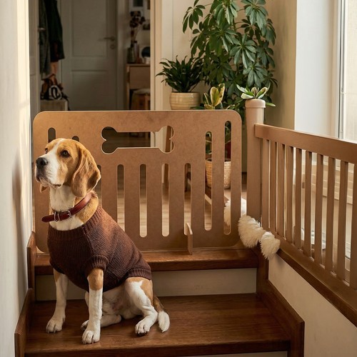 Freestanding wooden pet - freestanding, dog