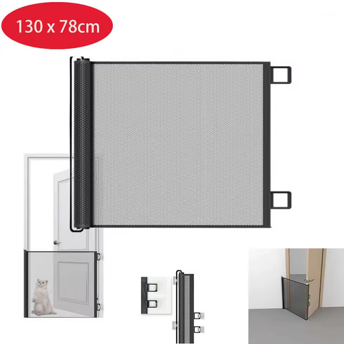 Retractable pet gate dog - gate,