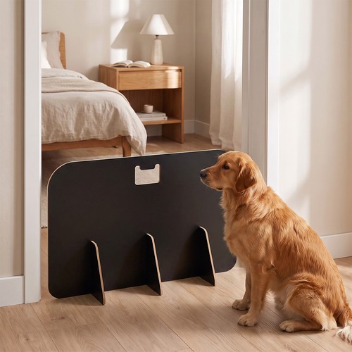 Freestanding wooden pet dog - wooden,